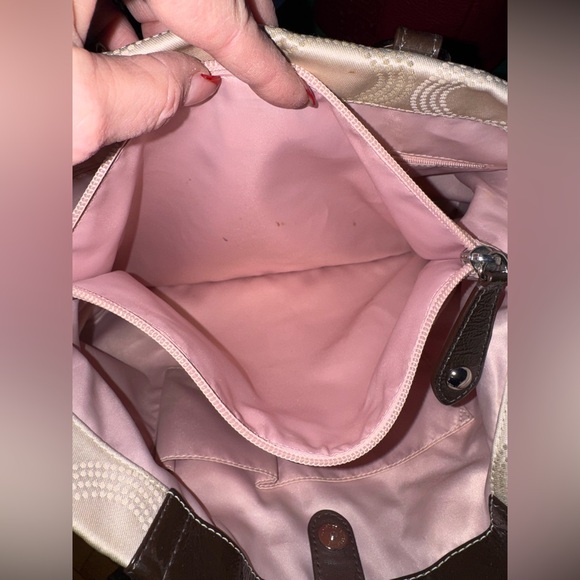 Coach 2012 Ashley Dotted Op Art Convertible Satchel Shoulder Bag Beige EUC - Picture 15 of 16